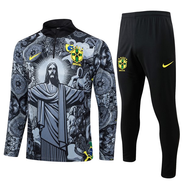 Sudadera De Training Brasil 2024-2025 Gris 3